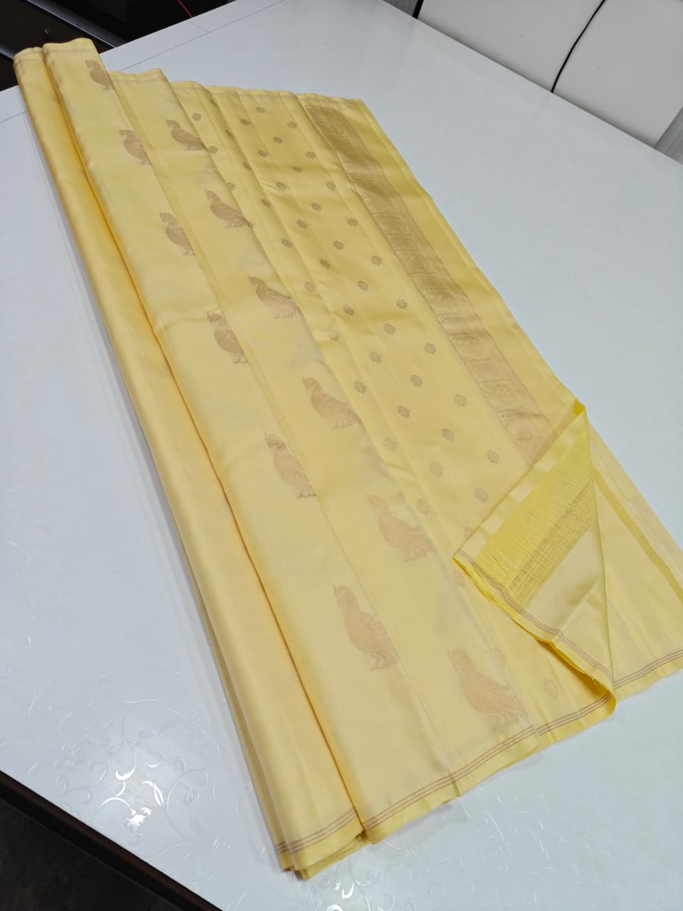 Golden Banarasi Tissue Silk Saree